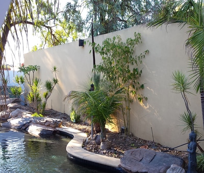 Business entrance landscaping