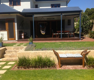 Commercial garden bed installation